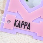 Personligt Flerfärgad Initial Akryl Bag Tag Nyckelring med Namn Daglig användning Födelsedagspresent för pojke flicka tonåring