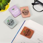 Personalized Multicolor Apple Scroll Magnetic Leather Bookmark Clip with Name Teacher's Day Back to School Appreciation Gift for Teachers