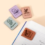 Personalized Book Dragon Floral Moon Castle Magnetic Leather Bookmark Clip with Name Reading Stationery Supplies Birthday Gift for Book Lovers