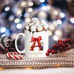 Personalizzato Cartoon Character 11 oz tazza in ceramica con nome e lettera Natale Compleanno regalo per la famiglia amico