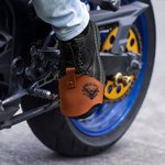 Protezioni personalizzate in vera pelle per le scarpe del cambio della moto con testo o logo Regalo di Natale di compleanno per motociclisti