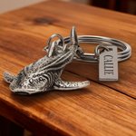 Personalized Realistic Shark Keychain with Name Birthday Christmas Gift for Shark Lover Diving Lover Surfing Lover
