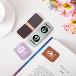 Personalised Book Castle Wave Night View Magnetic Leather Bookmark Clip with Name School Office Stationery Supplies Birthday Gift for Bookworms Kids