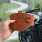 Protezioni personalizzate in vera pelle per le scarpe del cambio della moto con testo o logo Regalo di Natale di compleanno per motociclisti