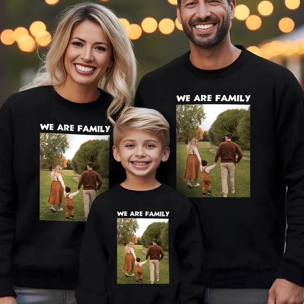 Personalized Photo Design Multicolour Soft Sweatshirt Hoodie with Text Daily Wear Birthday Christmas Gift for Kid Family
