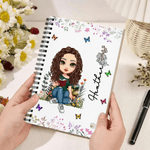Cuaderno de espiral A5 personalizado con nombre y 120 páginas rayadas Regalo de cumpleaños y Navidad para la familia, los amigos y los amantes de los libros