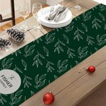 Personlig julbladslöpare med familjenamn Heminredning Housewarming julklapp för familj vänner