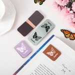 Personalised Birth Butterfly Magnetic Leather Bookmark Clip with Name Reading Stationery Supplies Birthday Gift for Women Bookworms