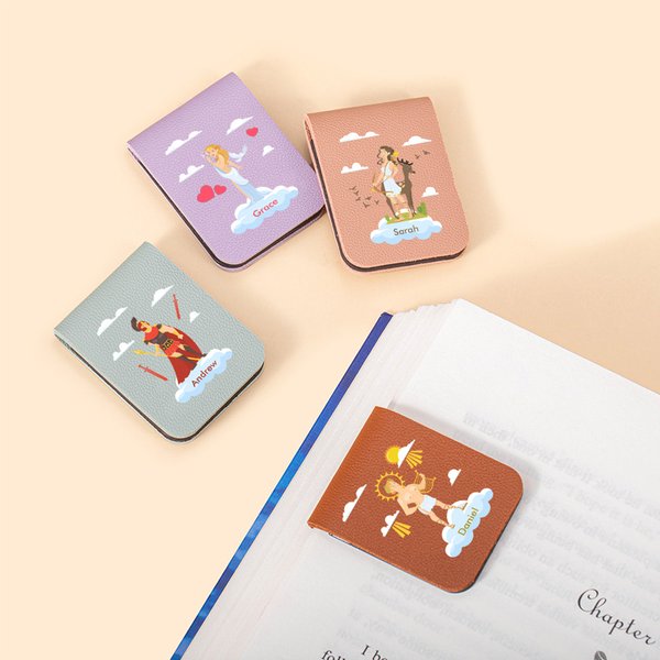Personalised Multicolour Greek Mythology Gods Magnetic Bookmark Clip with Name Birthday Gift for Book Lovers Ancient Literature Lovers