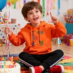 Personalised Birthday Boy Baby Bodysuit Kid T-shirt Sweatshirt Hoodie with Name and Age Birthday Milestone Celebration Gift for Kids