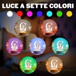 Luce notturna LED personalizzata con nome base in legno perfetta come decorazione regalo di Natale ideale per neonati e bambini