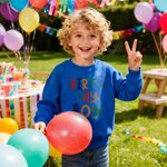 Personalised Birthday Boy Baby Bodysuit Kid T-shirt Sweatshirt Hoodie with Name and Age Birthday Milestone Celebration Gift for Kids