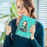 Cuaderno de espiral A5 personalizado con nombre y 120 páginas rayadas Regalo de cumpleaños y Navidad para la familia, los amigos y los amantes de los libros