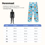 Gepersonaliseerde Pootjes en Dambordprint Lange Pyjamabroek met Naam met Trekkoord voor 1-4 Huisdierfoto’s Verjaardagscadeau voor Huisdierliefhebbers