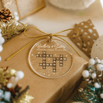 Spersonalizowana akrylowa ozdoba świąteczna Brothers Sisters Puzzle Art z tytułem i imieniem Home Tree Decor Prezent świąteczny dla przyjaciół rodziny