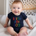 Personalised Birthday Boy Baby Bodysuit Kid T-shirt Sweatshirt Hoodie with Name and Age Birthday Milestone Celebration Gift for Kids