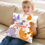 Henkilökohtainen söpö merieläimet dinosaurus elementit pehmeä heittää tyynyn kansi nimi Home Decor syntymäpäivälahja pojille tytöille