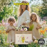 Personalised Cute Tail-Bouncing Marsupilami Jute Tote Bag with Name Birthday Christmas Gift for Friends | Callie × Marsupilami®