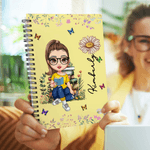 Cuaderno de espiral A5 personalizado con nombre y 120 páginas rayadas Regalo de cumpleaños y Navidad para la familia, los amigos y los amantes de los libros