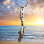 Personalized Realistic Shark Keychain with Name Birthday Christmas Gift for Shark Lover Diving Lover Surfing Lover