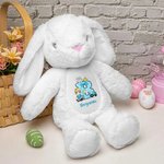 Personalisierte Cartoon Charakter Bow Initial niedlichen Osterhasen Plüsch Plüschtier Spielzeug mit Namen Ostern Geburtstag Geschenk für Jungen Mädchen