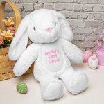 Personalized First Easter Plush Bunny Toy with Name Easter Baby Shower Gift for Newborn Kid