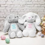 Personalized First Easter Plush Bunny Toy with Name Easter Baby Shower Gift for Newborn Kid