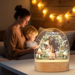 Veilleuse LED Acrylique Personnalisée avec Nom et Motif d'Animal Décoration Lumière Monochromatique ou Trois Couleurs Cadeau Anniversaire pour Enfant