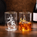 Verre à whisky 370 ml peronnalisé avec nom - Design de doigt du milieu - Cadeau d'anniversaire fête pour les amoureux d'alcool