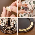 Personalized Wooden Family Tree Birthday Calendar Ornament with Photo and Names Text Home Decor Christmas Gift for Family