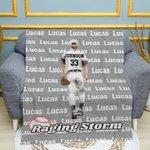 Personalized Multicolor Baseball Character Soft Throw Blanket with Name and Number Birthday Game Day Gift for Baseball Player Lover