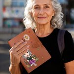 Personalisierte Geburt Blume Schmetterling Cartoon Lesezeichen A5 Skizzenbuch Notebook Cover mit Namen und Lagerung Tasche Geburtstag Geschenk für Familie