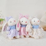 Personalisierte niedliche Schleife gefüllte Hase Plüsch Spielzeug mit Glitter Name Geburtstag Baby Dusche Geschenk für Kinder