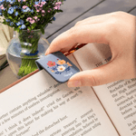 Personalisierter magnetischer PU-Leder Lesezeichen Clip mit Geburtblume Namen Geburtstag Geschenk für Leseliebhaber Bücherwürmer