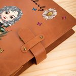 Personalisierte Geburt Blume Schmetterling Cartoon Lesezeichen A5 Skizzenbuch Notebook Cover mit Namen und Lagerung Tasche Geburtstag Geschenk für Familie