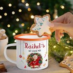 Personalised Coloured Light Christmas Element 12 oz Photo Enamel Mug with Name and Title Christmas Gift for Kids Family Friends