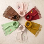 Personlig fargerik brodert fødselsblomst mykt varmt dusk skjerf med navn jubileum bursdag julegave til kvinner menn
