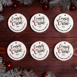 Personlig Santa Hat Cousin Crew keramisk julepynt med navn Hjem tre dekorasjon julegave til familien