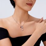 Personalizado Dainty Heart Key Necklace con Birthstone Initial Christmas Valentine's day Birthday Anniversary Gift for Women Girlfriends Wives