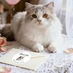 Personalized Cute Pet Photo Waterproof Sticker with Name Wedding Party Gift Decoration for Newlyweds