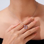 Personalizada Birthstone Initial Collar Colgante Dainty Joyería Navidad Cumpleaños Regalo para las mujeres
