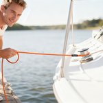 Personalised Coloured Solid Braid Dock Line with Embroidered Text Birthday New Boat Gift for Boat Owners