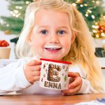 Personalized Gingerbread Sweets Initial 12 oz Enamel Mug with Name Daily Use Christmas Gift for Kid Family