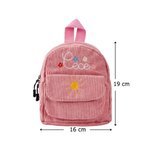 Gepersonaliseerde Ribfluweel Rugzak met Geborduurde Bloemen en Regenboog met Naam Verjaardagscadeau of Back to School Cadeau voor Kinderen