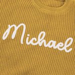 Personalised Multicolor Soft Warm Sweater with Name Daily Wear Birthday Christmas Gift for Toddlers Children