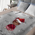 Manta suave personalizada con personaje de dibujos animados estrella multicolor y nombre regalo de cumpleaños y Navidad para familia y niños