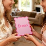 Personalized 3D-Printed Striped Design Scalloped Edge Mahjong Tile Mixer with Name Mahjong Game Night Birthday Gift for Mahjong Enthusiasts