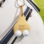 Personalised 3D Printed Text Funny Multicolor Golf Ball Holder with Clip Golf Club Accessory Sports Birthday Christmas Gift for Golf Lover