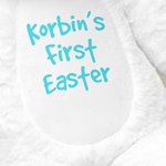 Personalized First Easter Plush Bunny Toy with Name Easter Baby Shower Gift for Newborn Kid