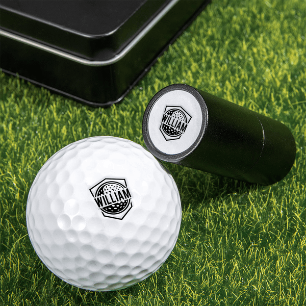 Sello de bola de golf personalizado con monograma, caja metálica y nombre o inicial Accesorio de golf Regalo de cumpleaños para golfistas